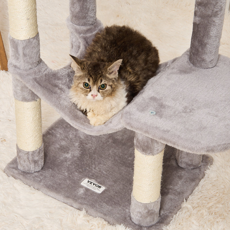 60'' H Cat Tree, Light Grey
