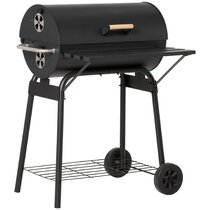  Charcoal Grills Outdoor BBQ Grill, Barrel Charcoal Grill with  Side Table, with Nearly 500 Sq.In. Cooking Grid Area, Outdoor Backyard  Camping Picnics, Patio and Parties, Black by DNKMOR : Patio, Lawn