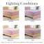 Ensemble de draps-housse en lin lavande à motif de seringues fines en microfibre 110 g / m² avec double-gousset 21 pouces Southshore Fine Vilens Springs-134472420-134472429