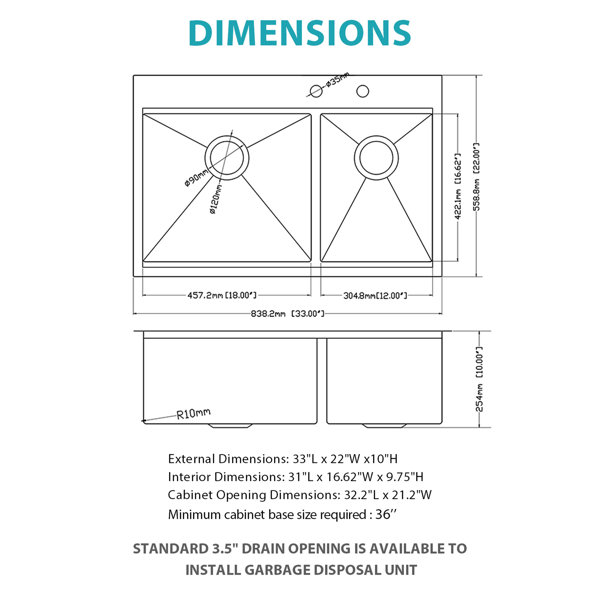 Dimensions du produit