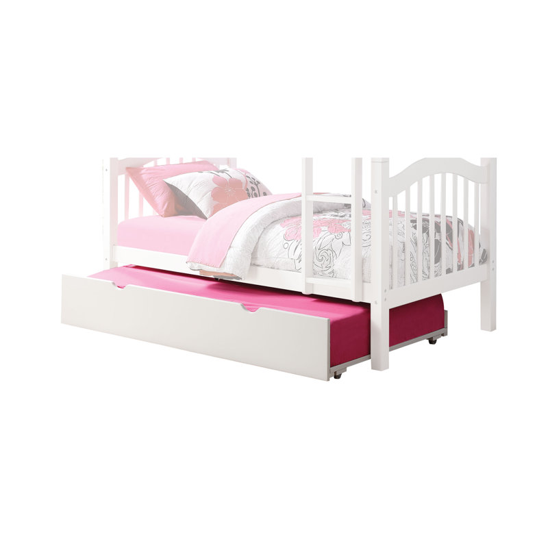 Fredette Twin Over Twin Standard Bunk Bed with Trundle, White
