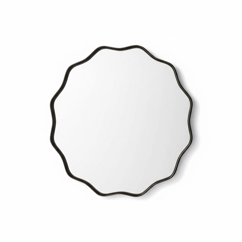 Round Mirror, Black, 50.8" x 50.8"