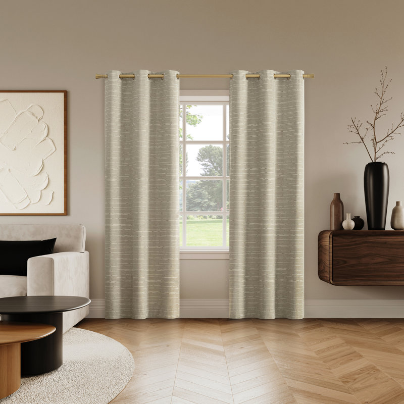 Rideau occultant à œillets Dresden, L 74 po x L 63 po, Beige