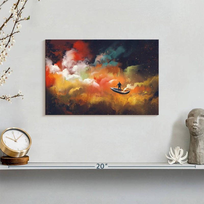 Kelan Abstract Boat, 8" H x 12" W