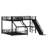 L-Shaped Bunk Bed With Loft Bed, Metal Triple Bunk Bed With Slide And USB Ports-2145719027