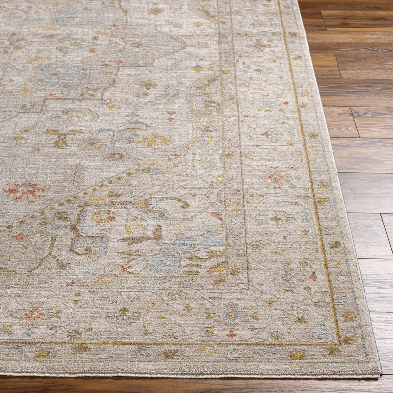 Tapis oriental en polyester tissé à la machine Don, Rectangle de 10 pi x 14 pi