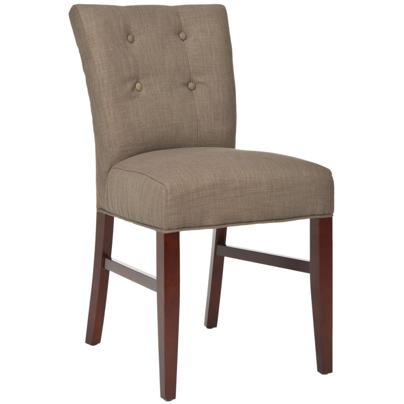 Berik 19'' H Linen Upholstered Parsons Chair, Olive