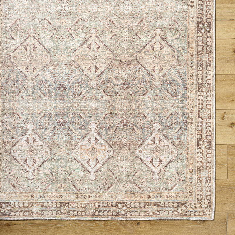 Isaic Washable Oriental Indoor Rug, Rectangle 7'10" x 10'2"