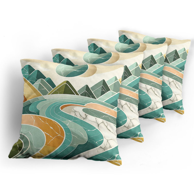 Fabric Reversible Throw Pillow, 20"H x 20"W