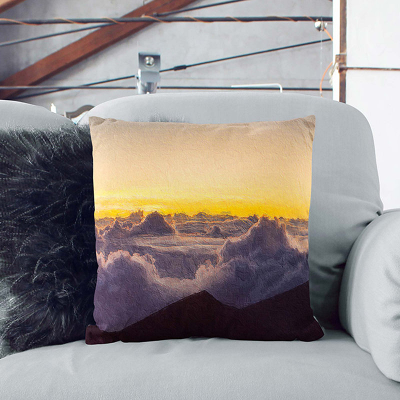 Square Throw Cushion, Black, 40cm H x 40cm W x 15cm D