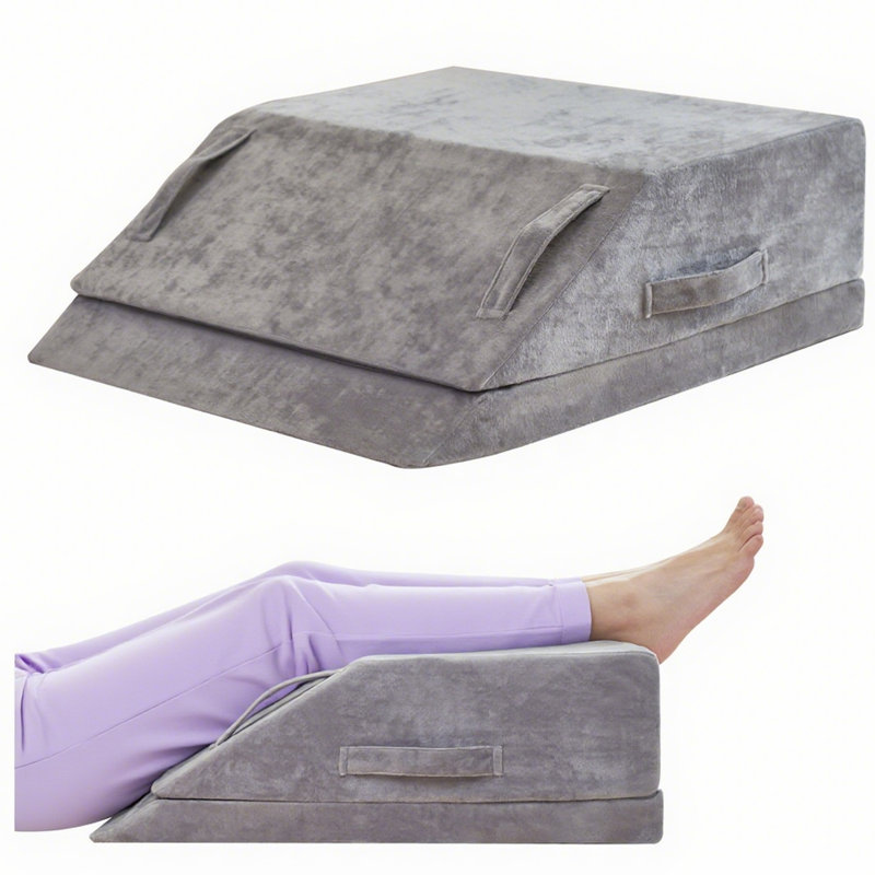 Emonie Adjustable Bed Wedge Pillow for Leg Elevation and Knee/Foot Surgery Recovery, 8" H x 21" W x 24" D