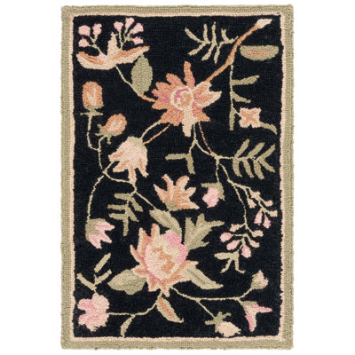 Tapis floral en laine crocheté à la main Jonsson