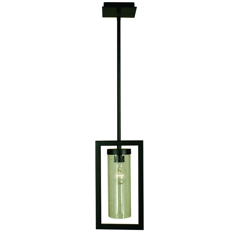 Luminaire suspendu géométrique 1 lumières simple Rametta, Bronze acajou