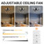 Ventilateur de plafond encastré avec lumière Dalayshia-665348492