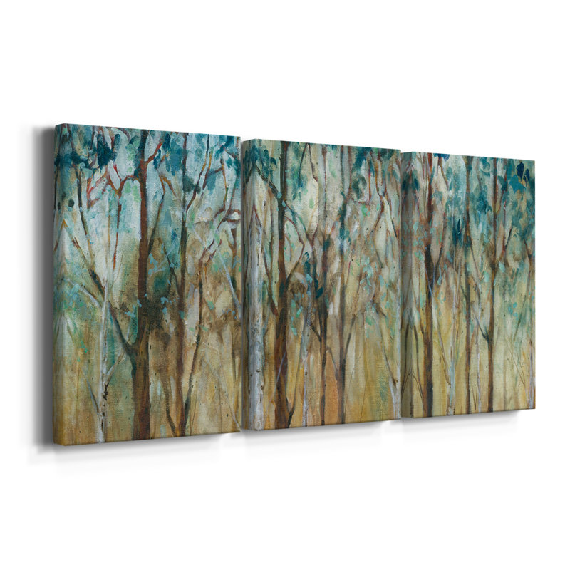 Sunchit Birch Grove - Toile tendue avec châssis de qualité supérieure - Prêt à accrocher, H 60 po x l 120 po x P 1 po