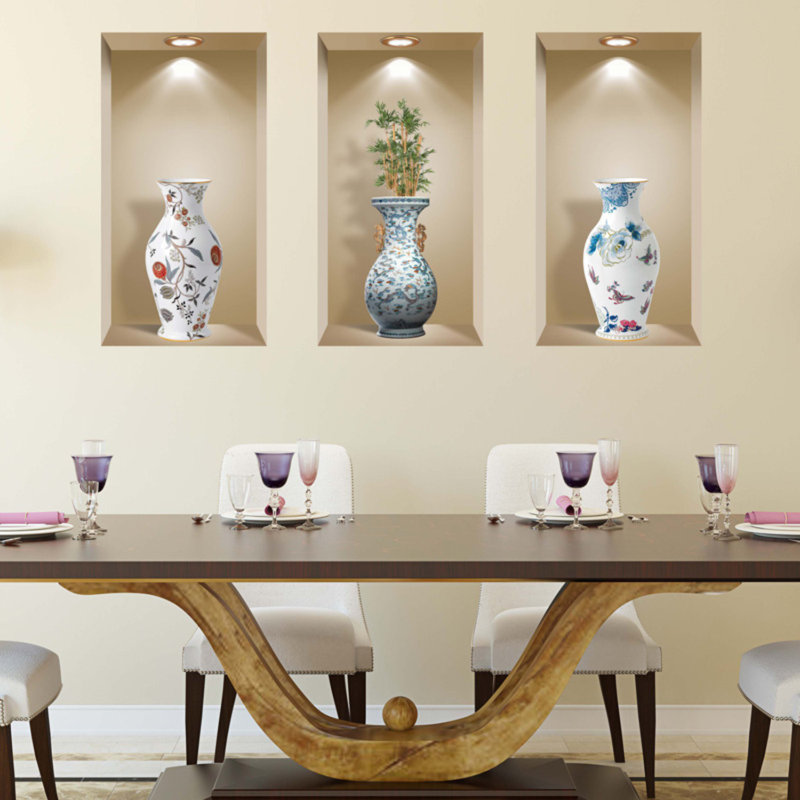 Adhésif décoratif peler et coller en niche, ensemble de 3, H 24 po x l 12 po