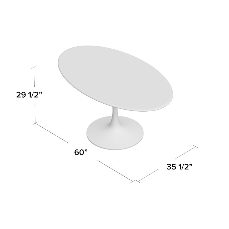 Silver Orchid Fein Oval Dining Table, Rose, 28" W x 28" L, Cherry