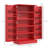 41" Kitchen Pantry In Red, With 12 Door Shelves & Thorough Storage Red Cabinet Shelves, 5 Intelligible