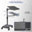 VIVO Black Laptop Cart with Extension Arm and Mouse Pad (CART-H10L)