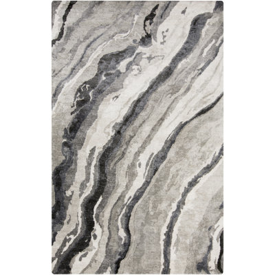 Tapis gris touffeté à la main Mcduffy