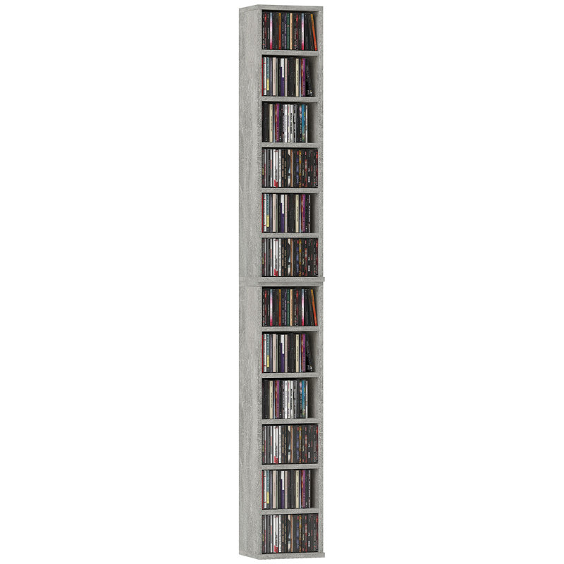 Ermanno 88.5cm H Media Shelves, Rustic Grey