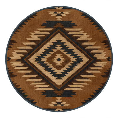 Washable Buffalo Hide Southwestern Area Rug
