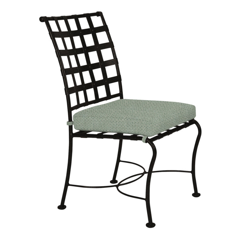 Classico Outdoor Dining Side Chair, Flagship Stone Sunbrella®, Carbon Black