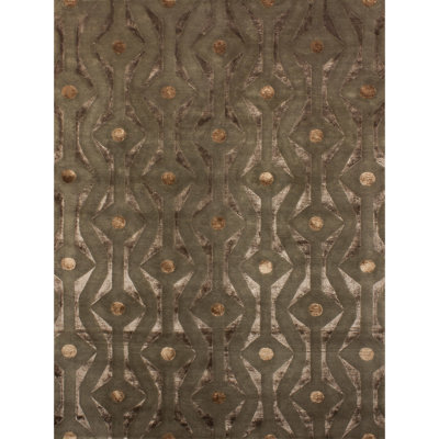 Geometric Area Rug in Brown/Ivory/Gray