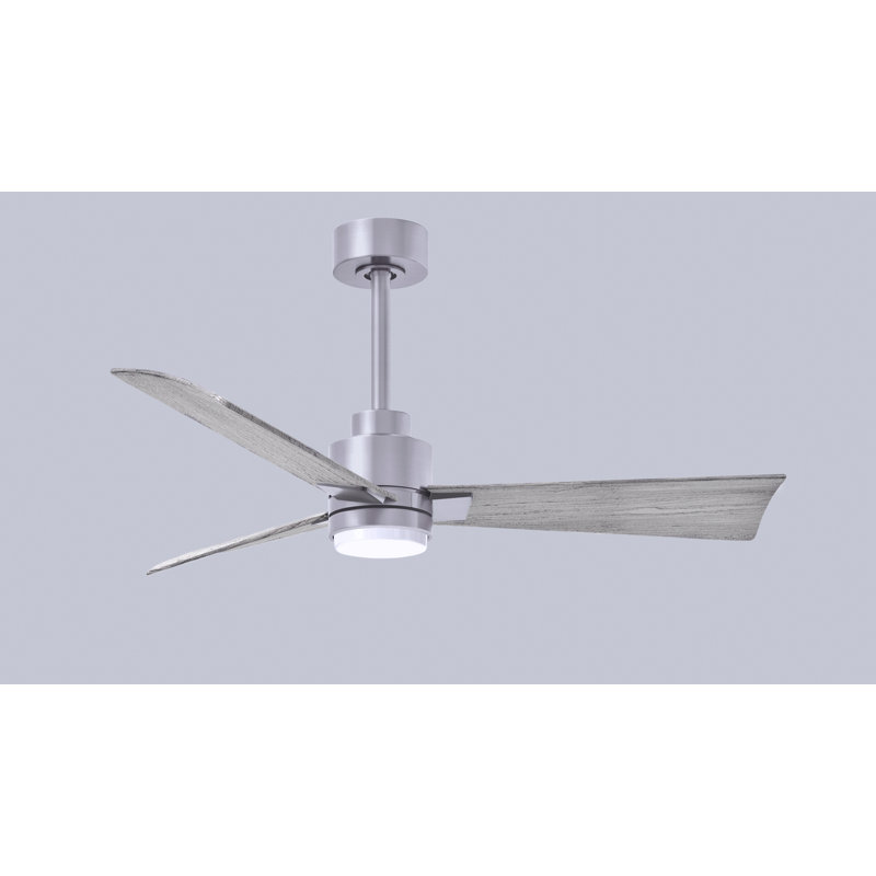 Alessandra Ceiling Fan, Barnwood Tone, Brushed Nickel, 42"