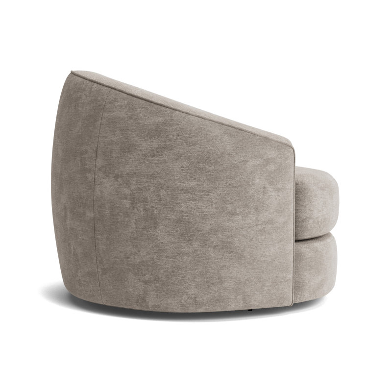 Giselle Full Swivel Chair, Vintage Chenille - Mink