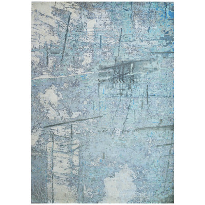 Hand Woven Silk and Wool Area Rug