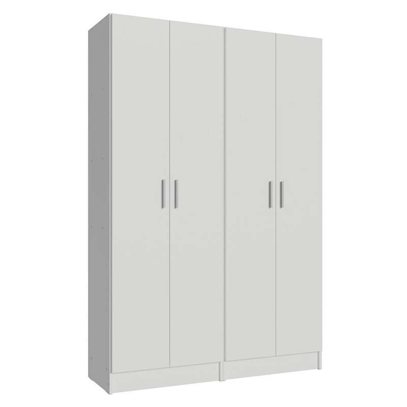 Armoire de rangement Hokku Designs, Blanc / Blanc