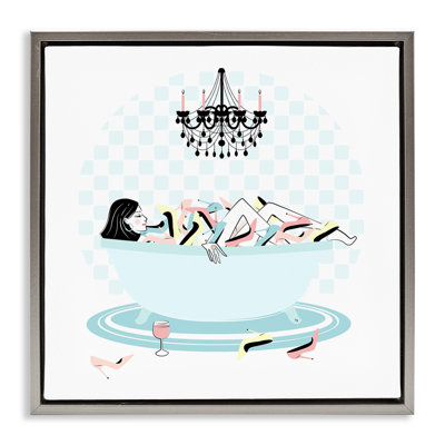 Art mural sur toile flottant encadré par les amateurs de chaussures, design par Martina Pavlova