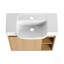 Meuble-lavabo mural 24 po avec lavabo en céramique blanche et porte à fermeture en douceur, emballage KD-886041064-886041067
