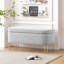 Banc de rangement ovale avec repose-pieds avec rangement et repose-pieds
