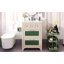 Meuble-lavabo de 24 po avec lavabo en céramique, meuble-lavabo à 2 tiroirs et meuble-lavabo en bois