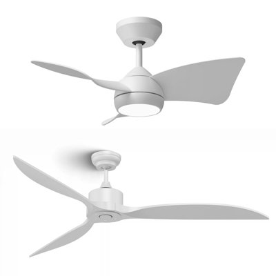 Ventilateur de plafond 30 po avec lumière et ventilateur de plafond 65 po sans lumière