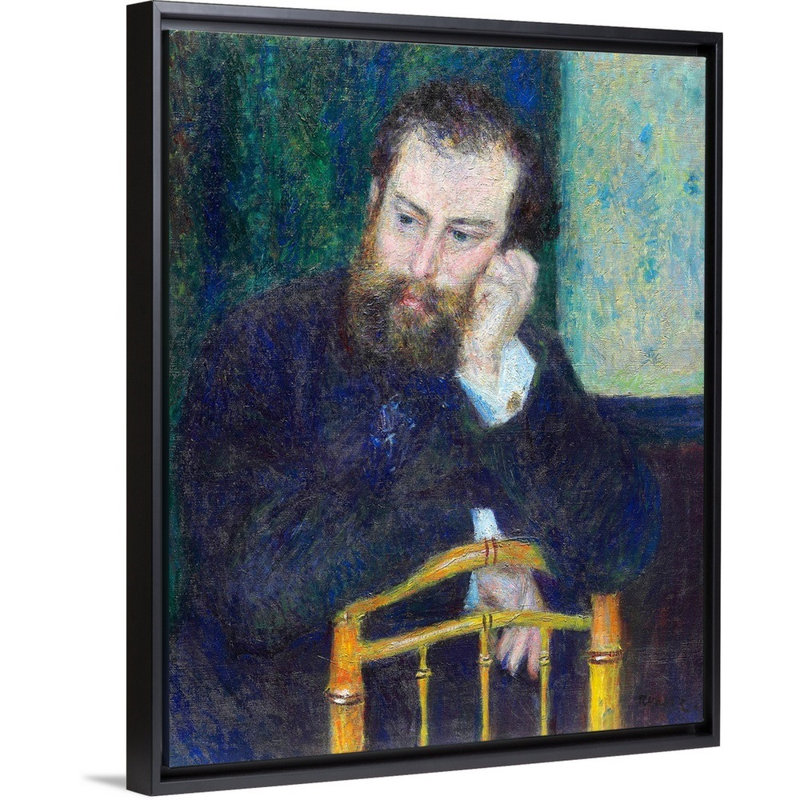 Alfred Sisley - reproduction sur toile, H 22 po x l 18 po x P 1,75 po, Cadre flottant noir