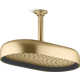 Statement 14" Single-Function Wall or Ceiling-Mount Round Rainhead, Oblong Rain Showerhead 2.5 GPM
