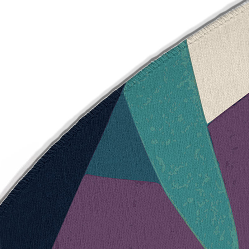 Kinetic Fields Indoor And Outdoor Area Rug, Round 5'