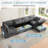 130" Modular Sectional Sofa With Storage, Oversized L Shape Convertible Cloud Sofa Sectional Couches For Living Room Comfy Chenille Deep Seat Couch With Chaise-856665626