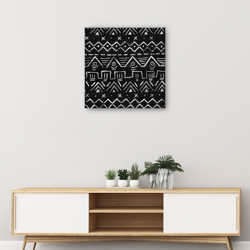 Mudcloth Patterns I by Studio Arts Canvas Art Print, Wrapped Canvas, 12" H x 12" W x 1.5" D