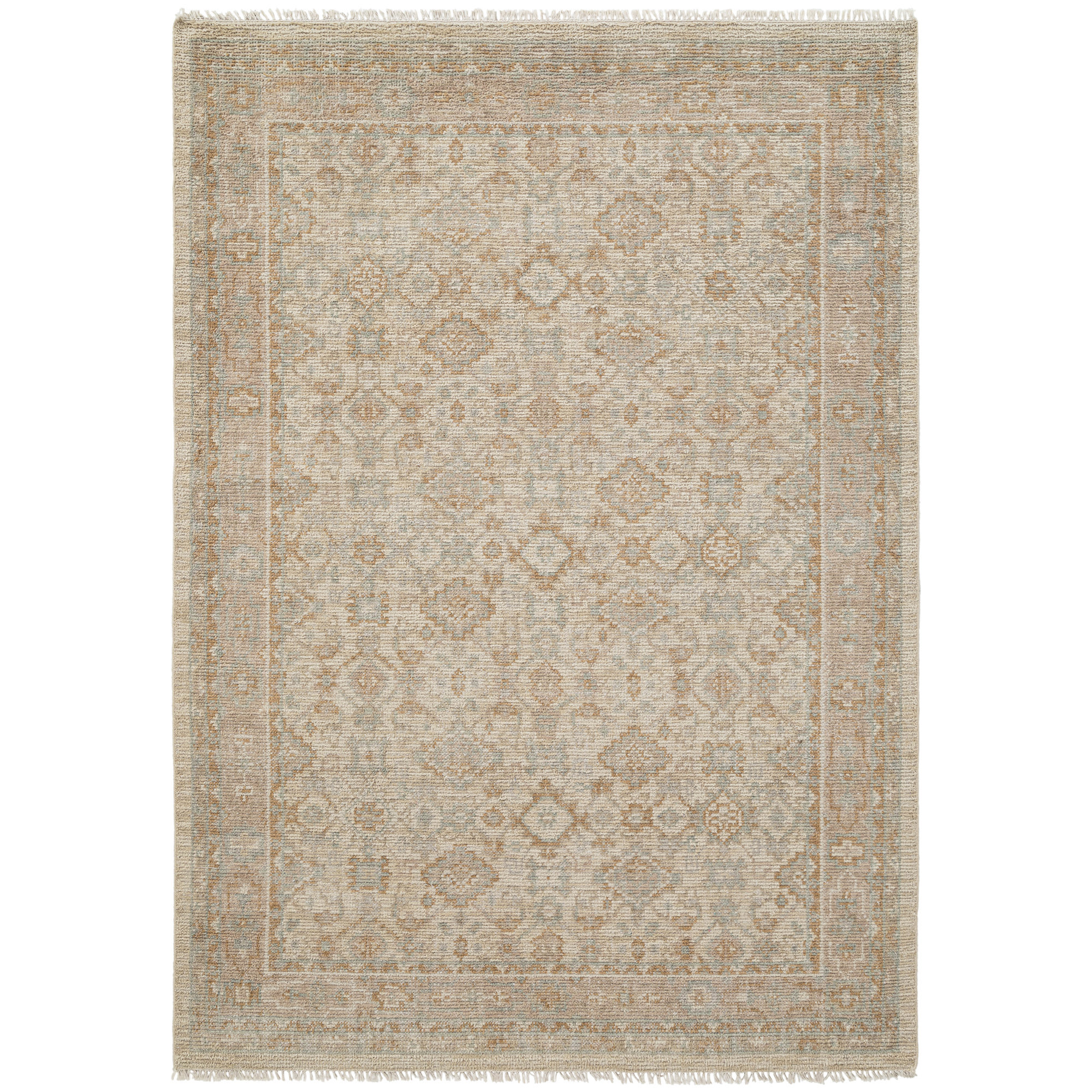 Hand Knotted Wool Nordic Rug, Rectangle 7'9" x 9'9"