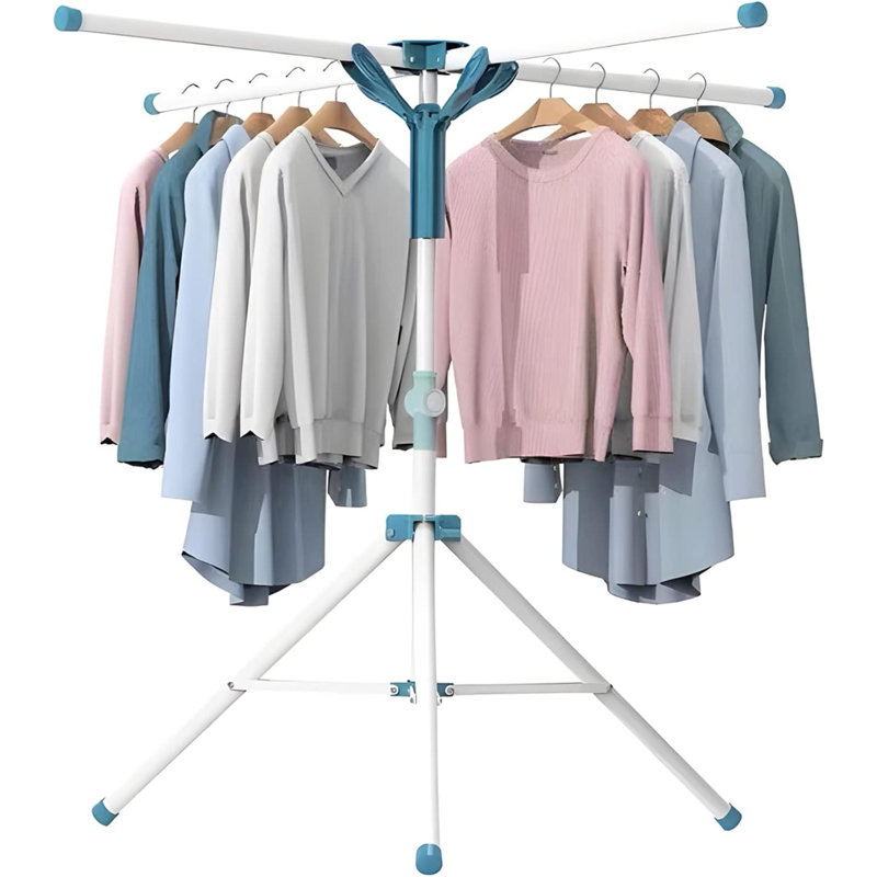 Séchoir à vêtements pour trépied pliant pour vêtements d'intérieur et portable