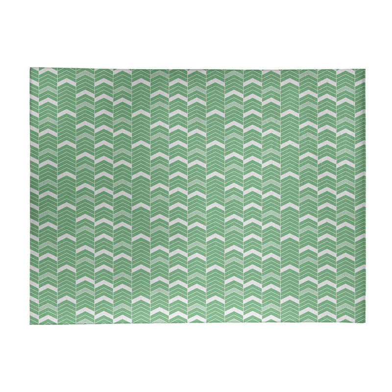 Tapis de zone verte à chevrons, Rectangle 9 pi x 12 pi