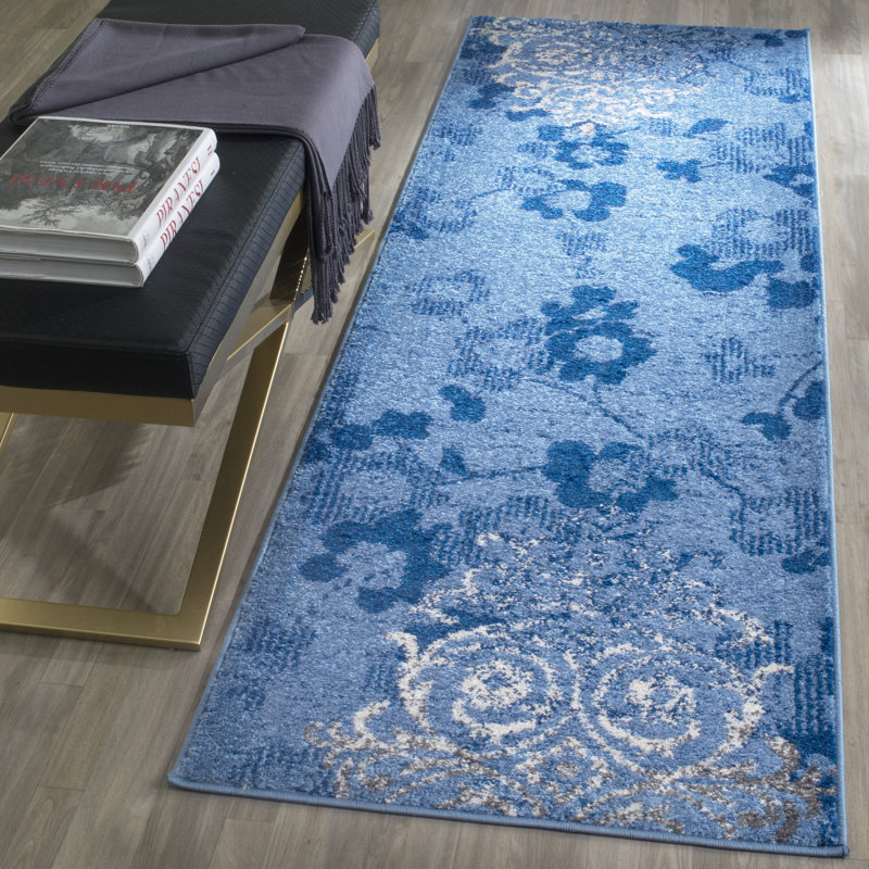 Issleib Floral Hand Woven Area Rug, Runner 76 x 244 cm