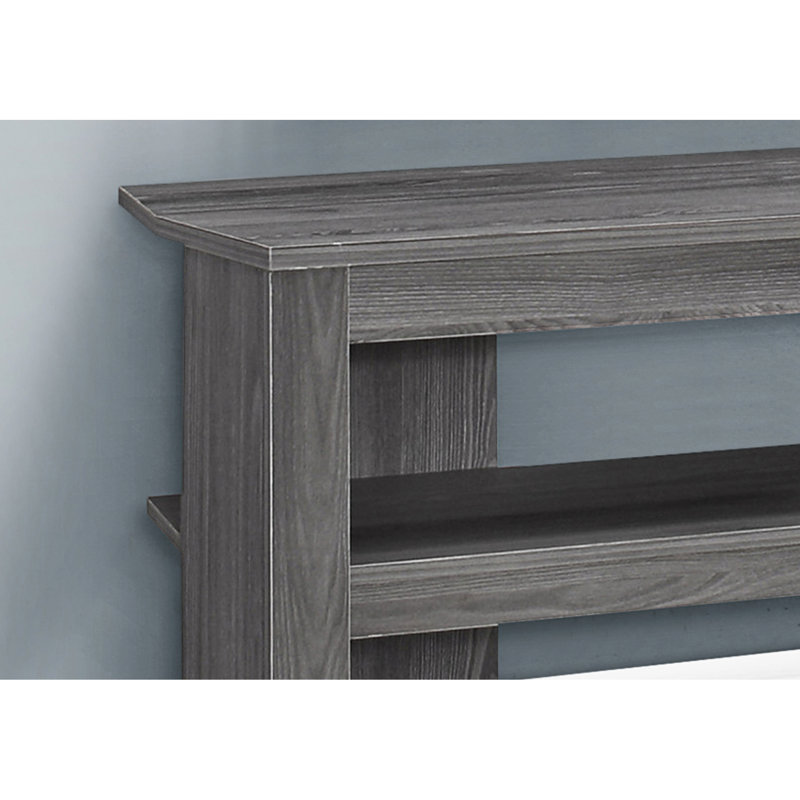 42 Inch Modern Tv Stand In Grey With Storage For Media And Accessories Living Room Decor Contemporary Console Saving Space Corner