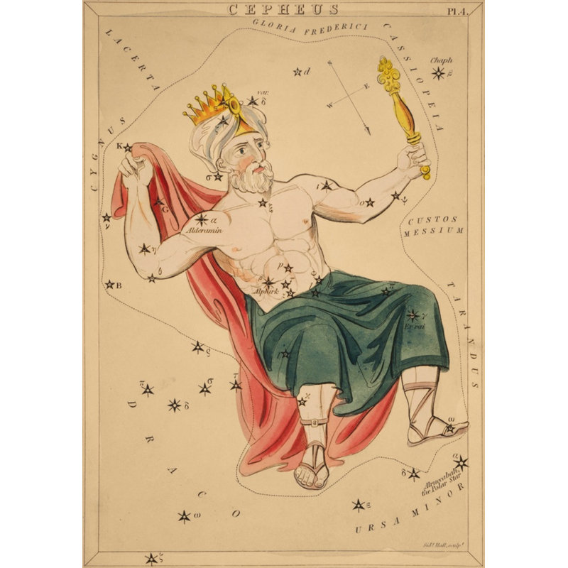 Cepheus Print by Grand Archives, 32" H x 23" W, Black Framed 