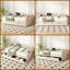 Lit de jour simple tapissier avec tiroirs de rangement en velours beige luxueux Aveline-86401188