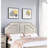 Traditional Eastern King Size Bed Frame With Silver Finish, Two Panel, And Pine Wood Blending In Of Style, Color, Panel Design, Coalescing Further
